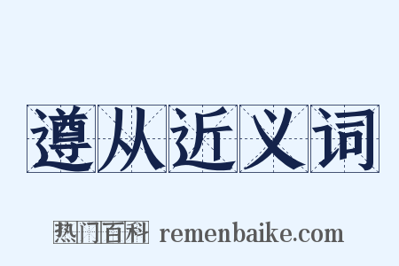 遵从近义词是什么意思的图片